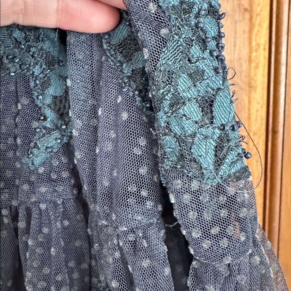 Anthropologie Beaded Tulle Tunic - Picture 4 of 7